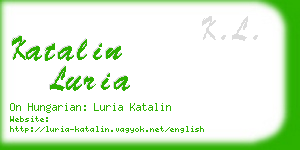 katalin luria business card